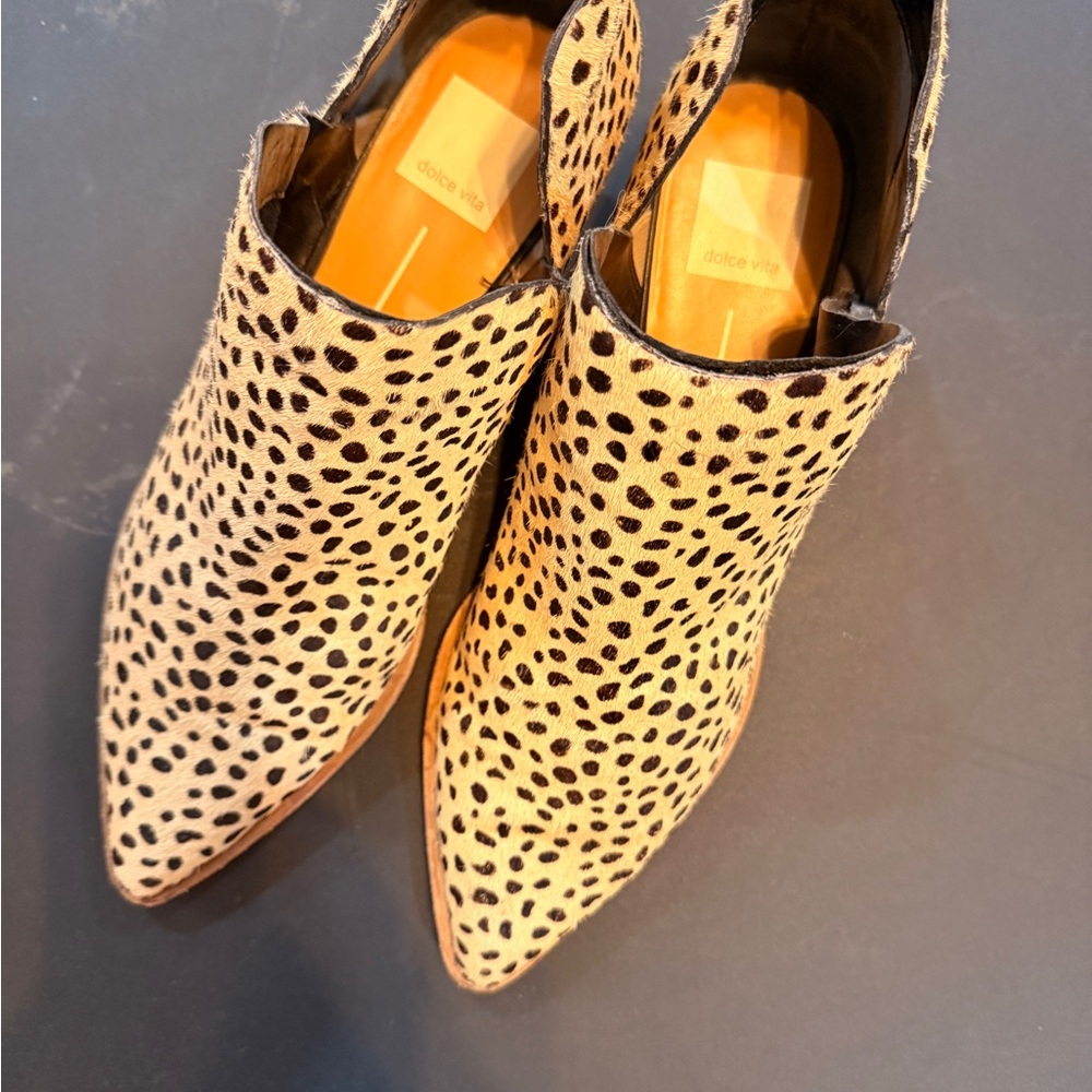 Dolce Vita Leopard Print Ankle Booties